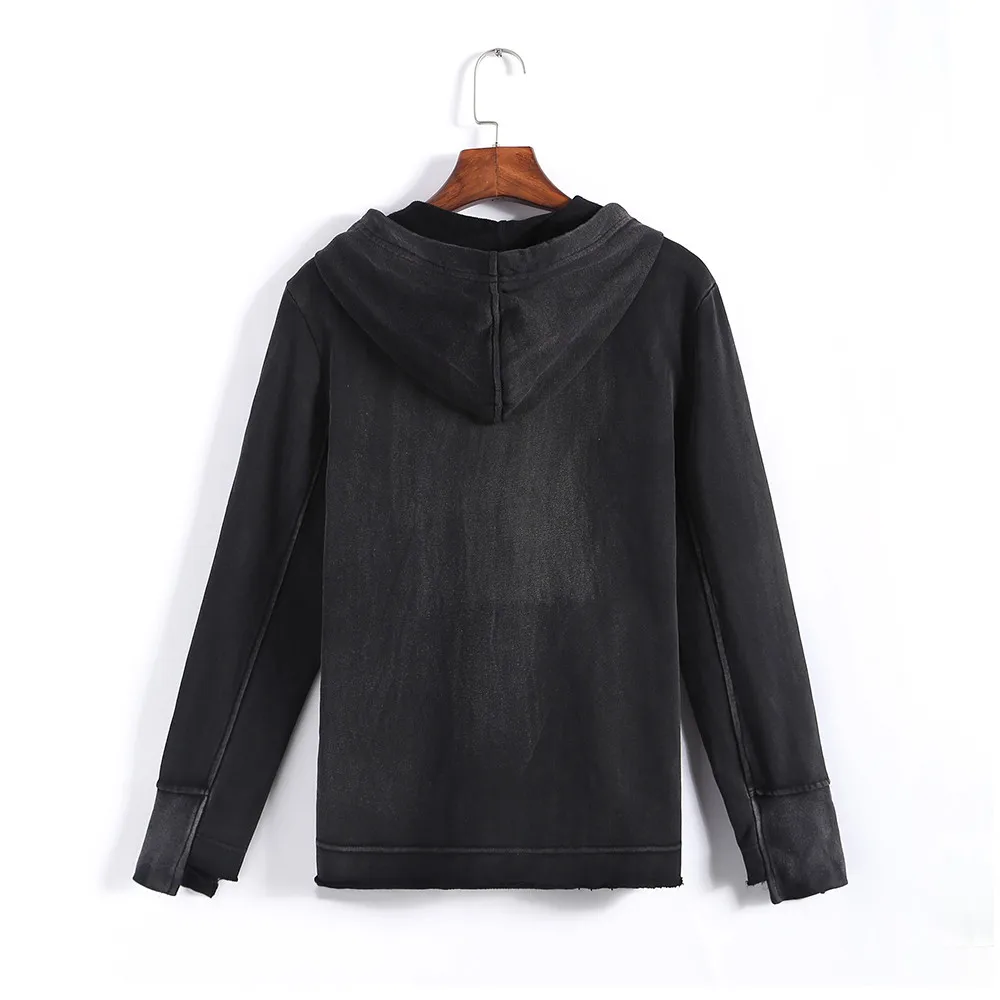 Женский осенний свитер облегающая приталенная рубашка с капюшоном и бисером в