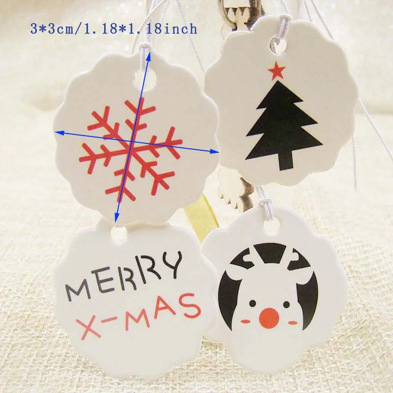 С наступающим Новым годом бумажные бирки Веселые Предновогодние подарок к