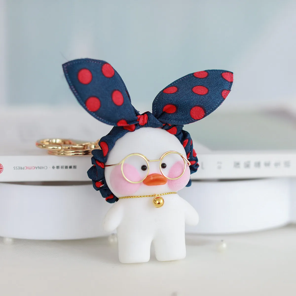 Kawaii LaLafanfan кафе подвеска с форме утки брелок мультфильм милый утка автомобиль Декор животных Куклы Игрушки для девочек подарок на день рождения для детей