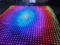 P9 2M4M PC Mode Controller LED Video Curtain For Wedding Backdrop Customized Fireproof Light Curtain DJ Stage Background