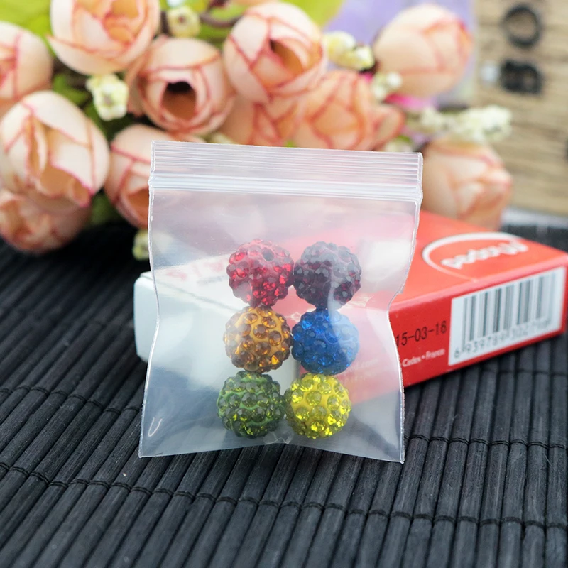 

Wholesale High Quality Thick Plastic Bags 1000pcs/lot Mini 1.8*2.5cm Clear Zip Lock Plastic PE Gift Pouches For Packing