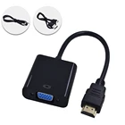 TISHRIC HDMI к VGA кабель с аудио USB мощность HDMI VGA адаптер цифро-аналоговый преобразователь для ТВ коробка ноутбука проектор