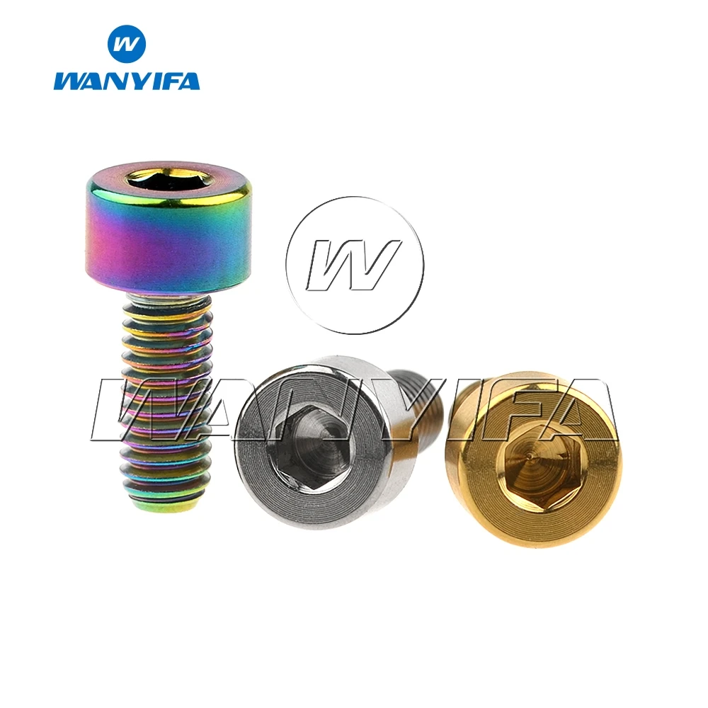Титановый Wanyifa M4 x 10 12 15 мм Din912 шестигранный ключ винты для велосипеда Титановые