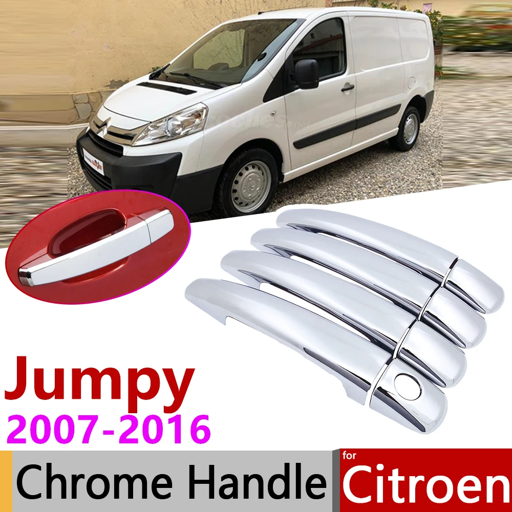

for Citroen Jumpy 2007~2016 2008 2009 Chrome Door Handle Cover Car Accessories Stickers Trim Set 2008 2009 2010 2013 2014 2015