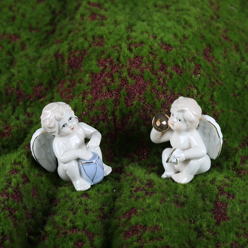 1 шт. милые ангелы керамические современные для дома маленькие размеры