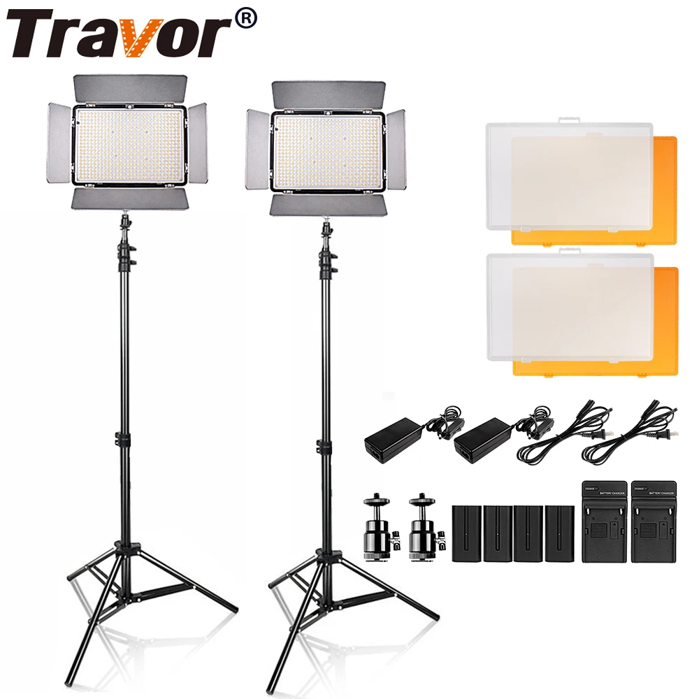 Travor 2 в 1 TL 600S светодиодный светильник для видео комплект 3200K 5500K студийный