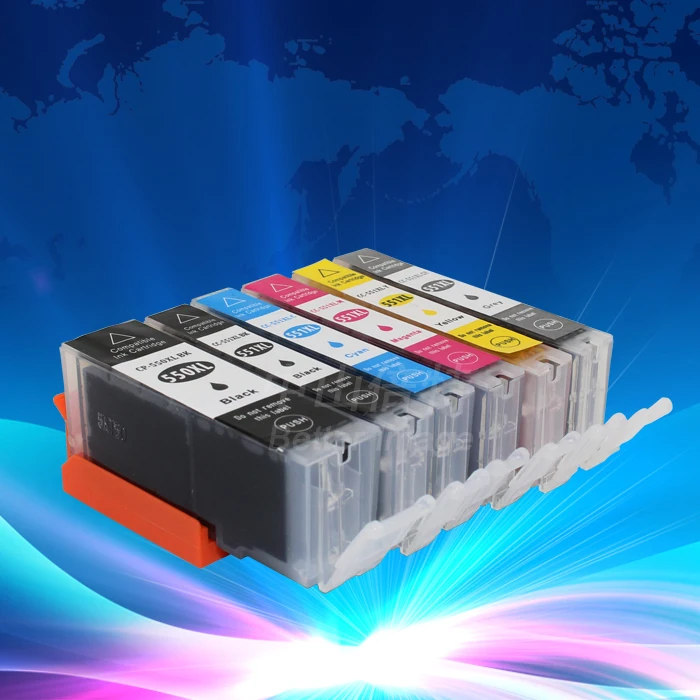 Картриджи для струйных принтеров совместимые с PIXMA MG6350 MG7150 iP8750 MG7550 2BK + 1