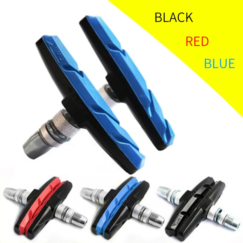 

1 Pair Mountain Road Bike Brake Pads Silent Bicycle Braking V-Brake Parts Folding Holder Rubber Blocks Clamp Durable RR7179