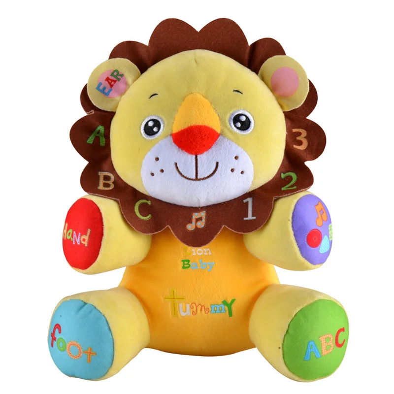 Jollybaby Английский Китайский Billingual обучения музыкальная плюшевая игрушка Детские