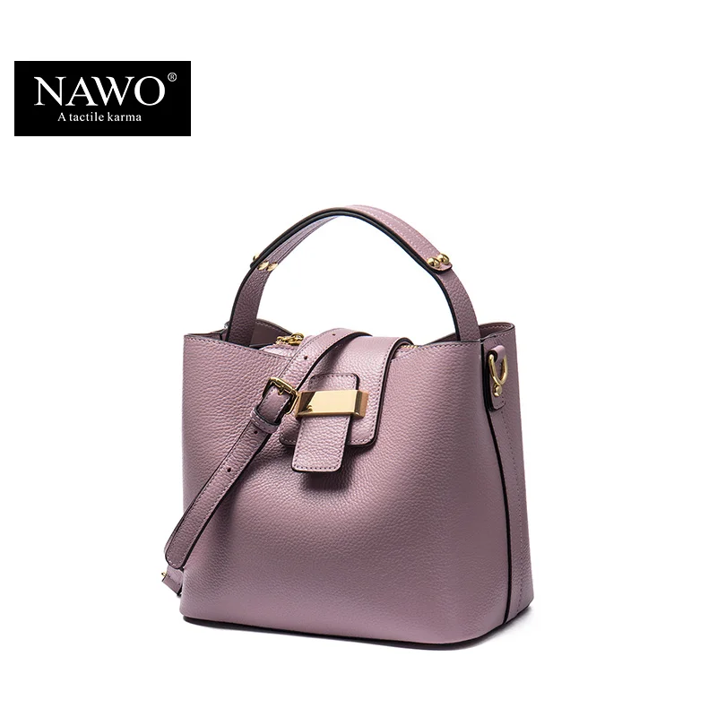 НАЖО 2017 дизайнер Для женщин кожа Сумки ведро на плечо дамы через Малый корова