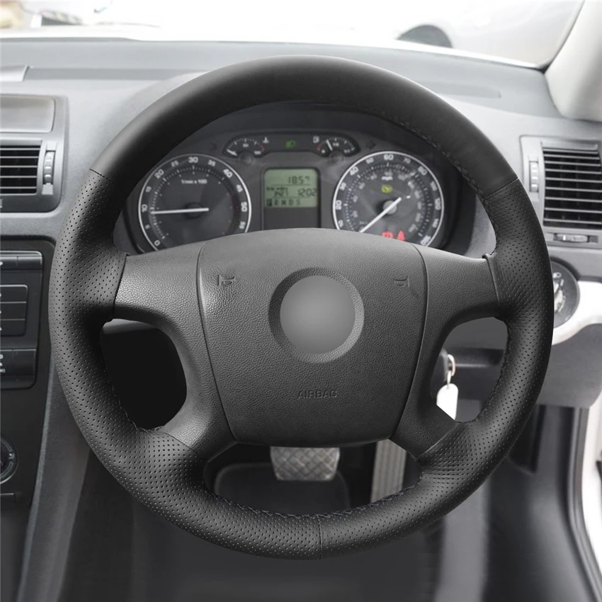 MEWANT черный Противоскользящий чехол рулевого колеса автомобиля из натуральной