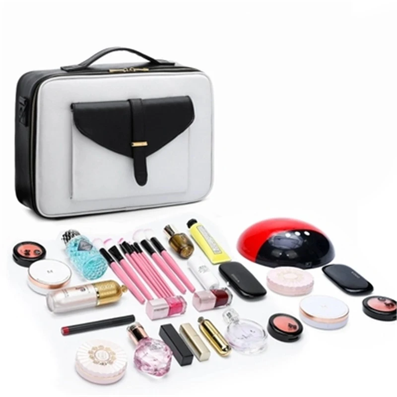 Кожаная Косметичка Clapboard профессиональная вместительная сумочка для Хранения