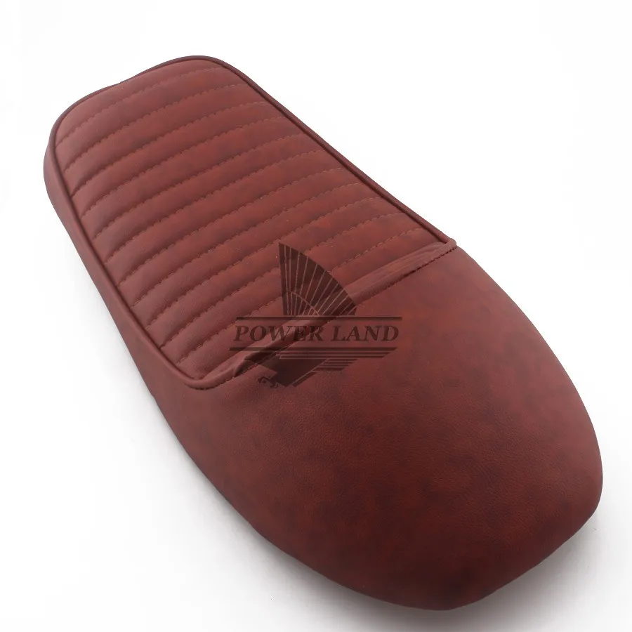 Универсальное коричневое Ретро винтажное седло для мотоцикла Hump Cafe Racer Seat