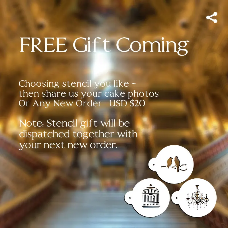 Пластиковый мини-трафарет с птицами и люстрами для украшения торта трафарет кофе