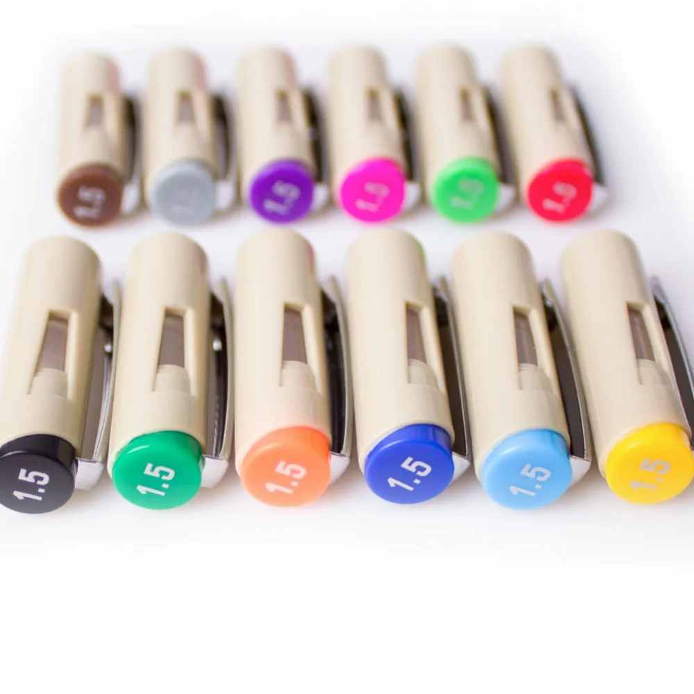 12 шт прецизионных чернильных ручек Pigma Микрон тонкая линия ручка вкладыш