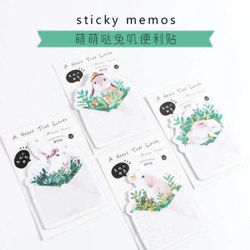 1 шт./лот блокнот для записей с милым Кроликом офисные аксессуары клейкие заметки