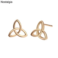 nostalgia irish knot trinity symbol studs small gold womens earrings stud in jewelry men earing