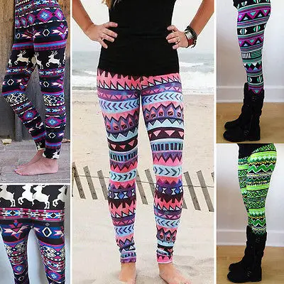 Теплая женская зимняя новогодняя Снежинка трикотажные Леггинсы хлопковые чулки