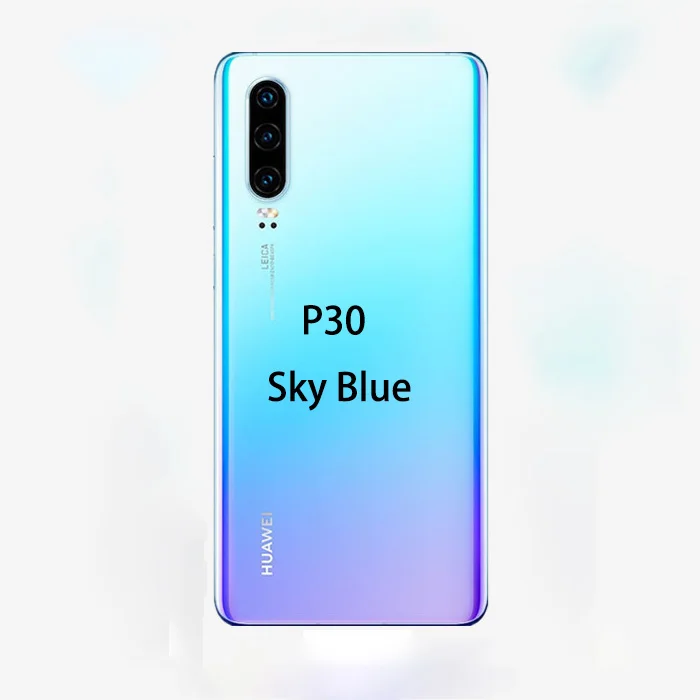 P30 Sky Blue Задняя Батарея задняя крышка Стекло Корпус чехол с Камера объектив для huawei P30 P30 Pro ELE L09 L29 AL00 - Цвет: P30 Sky Blue