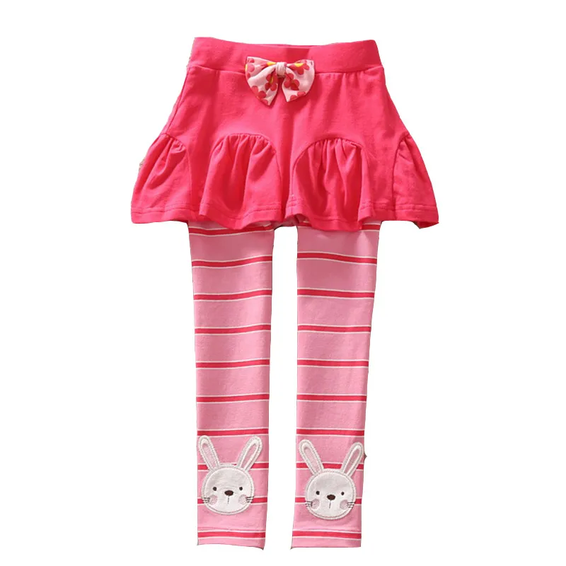 REK718PINK VIKITA детские леггинсы на весну-осень хлопковые брюки для девочек детские штаны в радужную полоску для маленьких девочек Одежда для младенцев - Цвет: REK718PINK