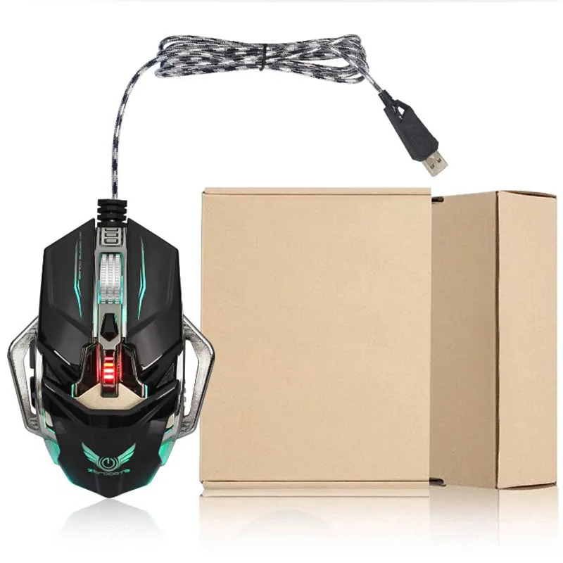 Проводная игровая мышь, 6 кнопок, Usb, геймер, Mause, мыши для компьютера, ноутбука, профессиональная игровая мышь, 4000 точек/дюйм, регулируемая