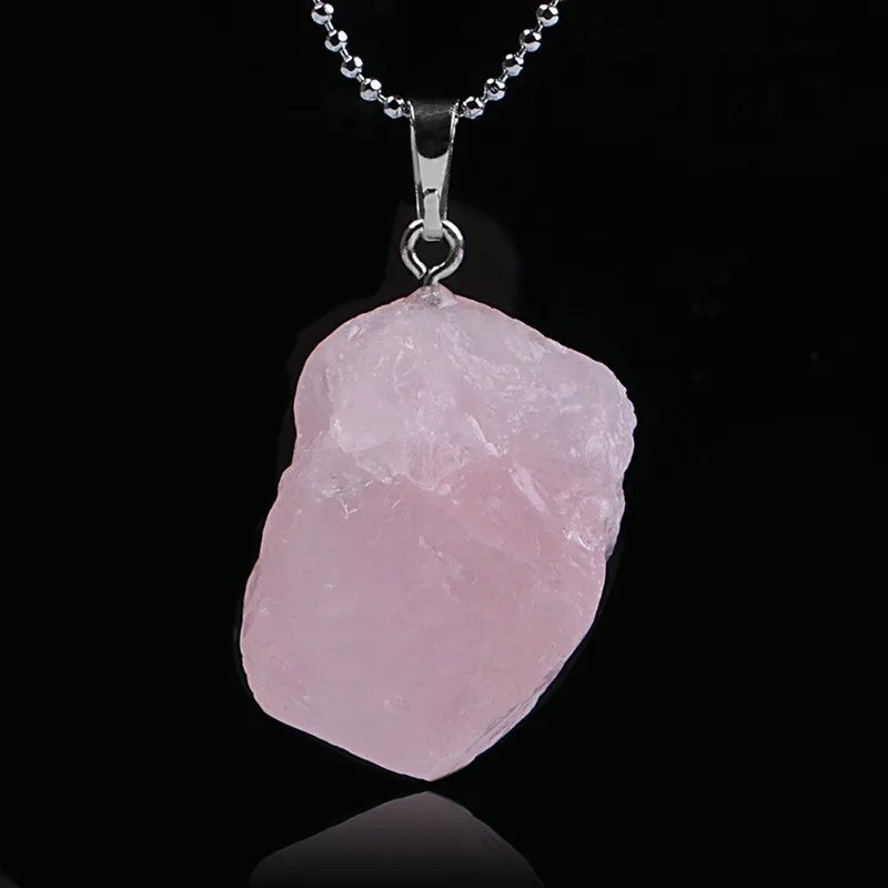 Healing Irregular White Yellow Purple Pink Quartz Pendant Natural Gem Stones Clear Crystal Necklaces Pendants necklace | Украшения и