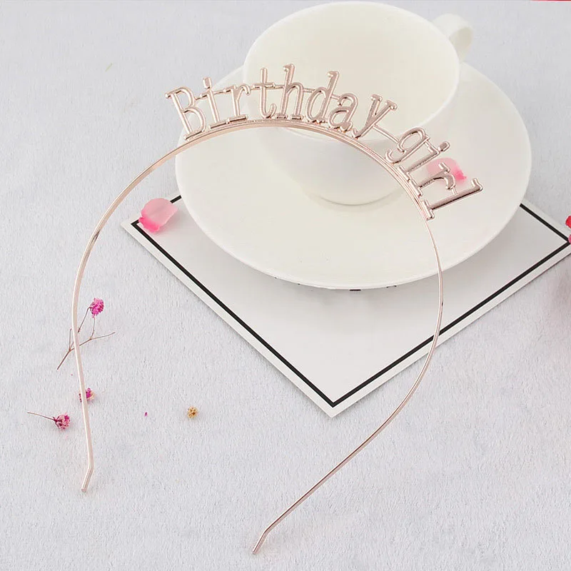 Rose Gold Crown Атласный пояс на день рождения для девочек 16, 18, 20, 21, для дня рождения, украшения для девочек, подарки, поставки, белый, розовый, черный - Цвет: Rose Gold Crown