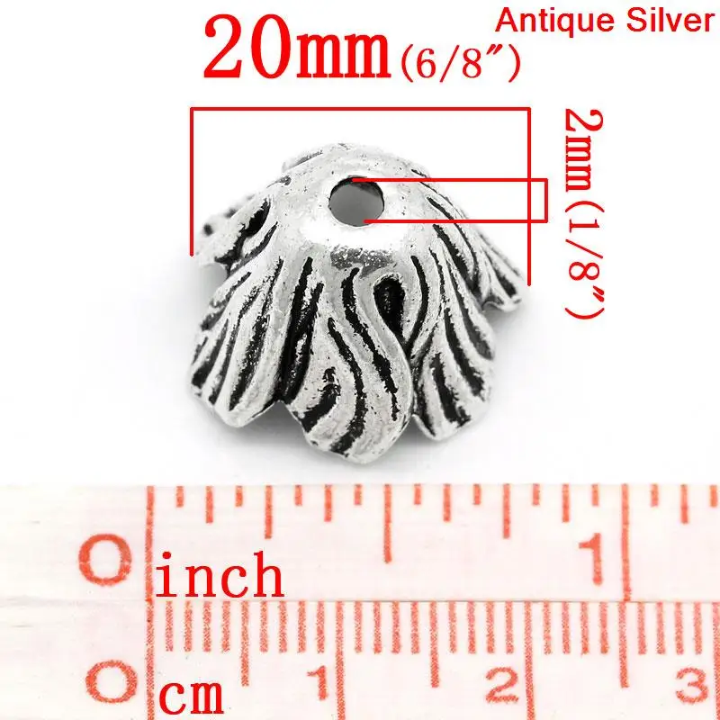 8 сезонов сплав цинка бусины шапочки цветок античное серебро сделай сам