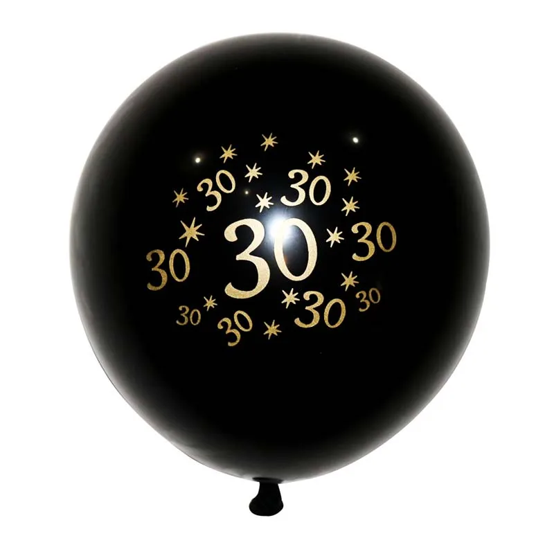 

10" Gold Latex Air Balloons Black 30 40 50 60 Years Happy Birthday Party Decorations Adult Birthday Anniversary Balloons Globos