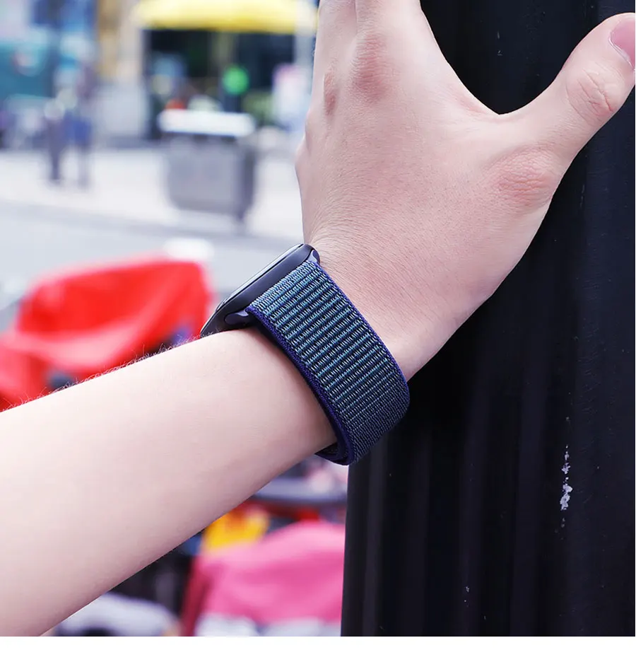 EIMO ремешок для Apple Watch ремешок 44 мм 40 мм Apple Watch 4 5 3 2 1 iwatch ремешок 42 мм 38 мм Спортивная петля нейлоновая петля браслет ремешок для часов