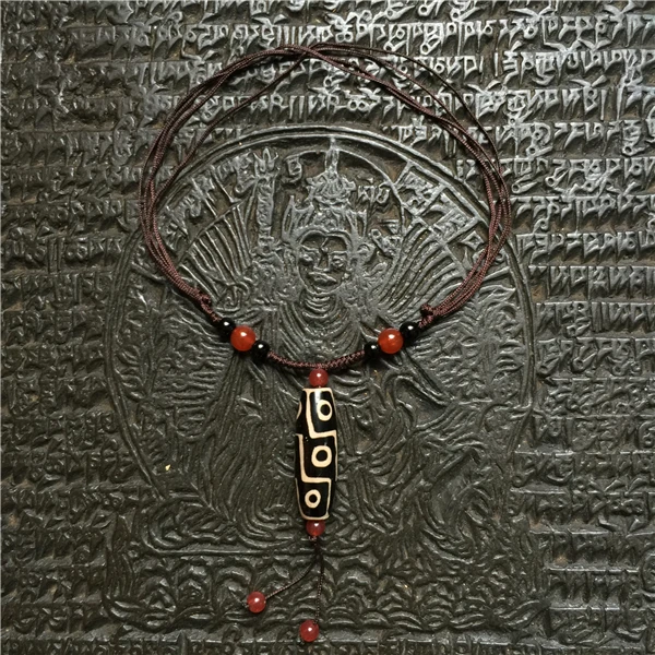 Ожерелье чокер с подвеской Nine Eye Tibet Dzi ожерелье из натурального камня модный