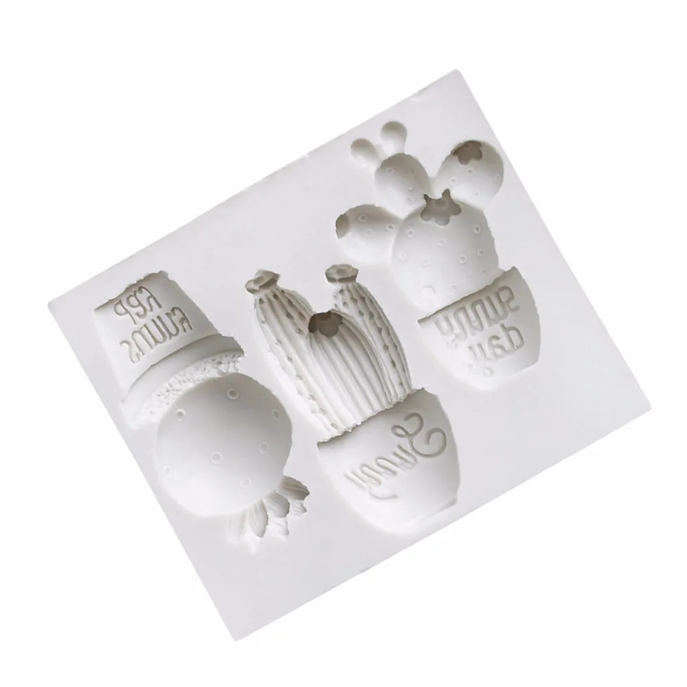 

Cactus Succulents Chocolate Mold Fondant Cake Silicone Mould Clay Moulds Silicone Mold Bakin Baking Resin Silicone Rubber PRZY