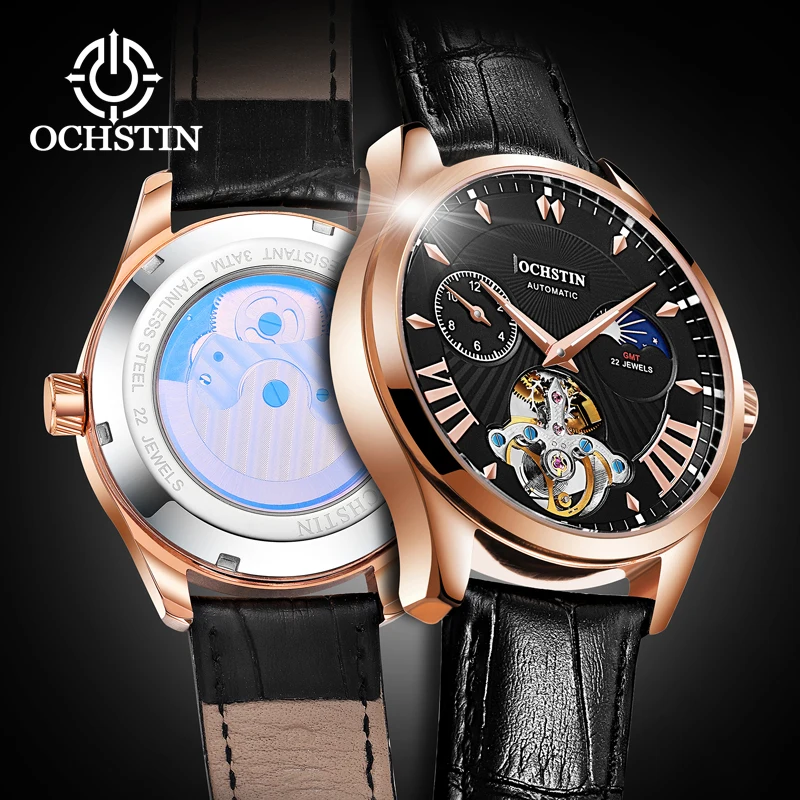 Tourbillon Топ люксовый бренд модные спортивные механические часы из нержавеющей