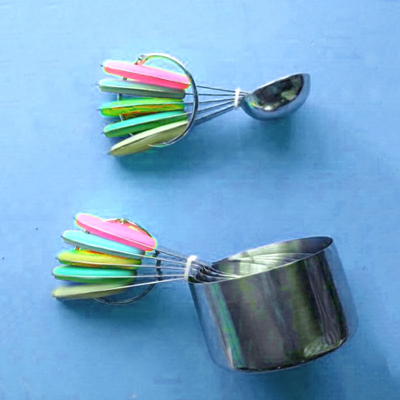 Высококачественные 10 шт мерные чашки и ложки из нержавеющей стали с мягкой