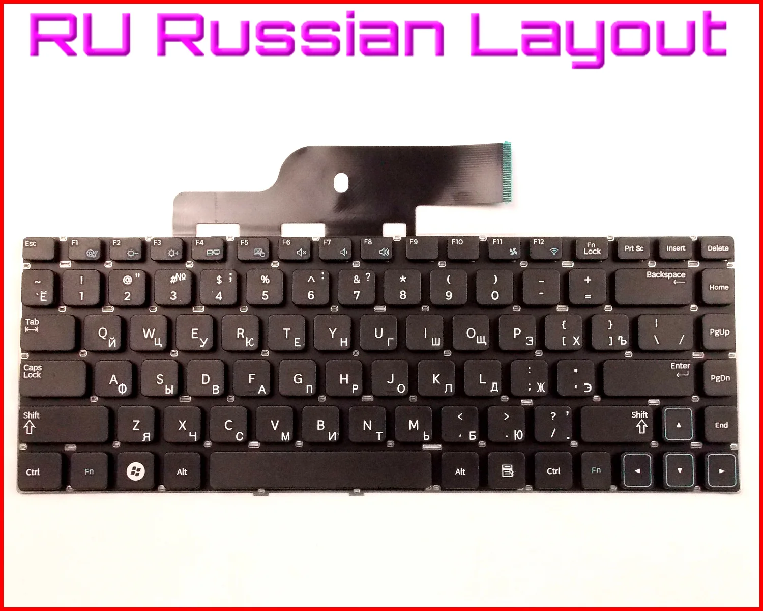 Русская версия клавиатуры для ноутбука Samsung 300E4A 300V4A NP300E4A NP300V4A 305E4A NP305E4A V127660CS1