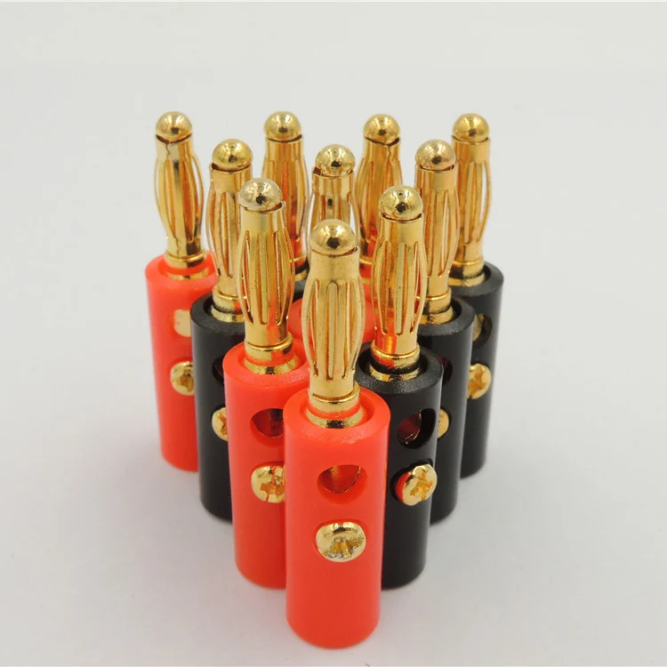 

Gold Plated Banana Speaker Wire Cable Screw Plugs Connectors 4mm
