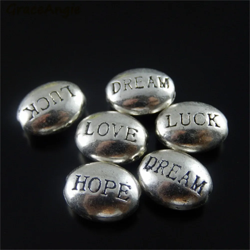 Wholesale 10pcs Hot Sell New Design Mini Oval Letter Nameplate Charms Handmade Crafts Vintage Necklace Pendant Bracelet Top Hole | Украшения