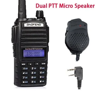 Baofeng uv-82 Dual PTT Speaker Mic Microphone for CB Two Way Radio UV-82 UV-82L UV-8 UV-8D UV-89 GT-5 Walkie Talkie | Мобильные