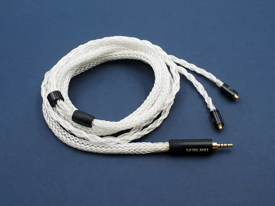 MMCX 2.5mm ISN Audio S16 16 Shares Серебристые HiFi наушники для меломанов кабель - Цвет: MMCX 2.5mm