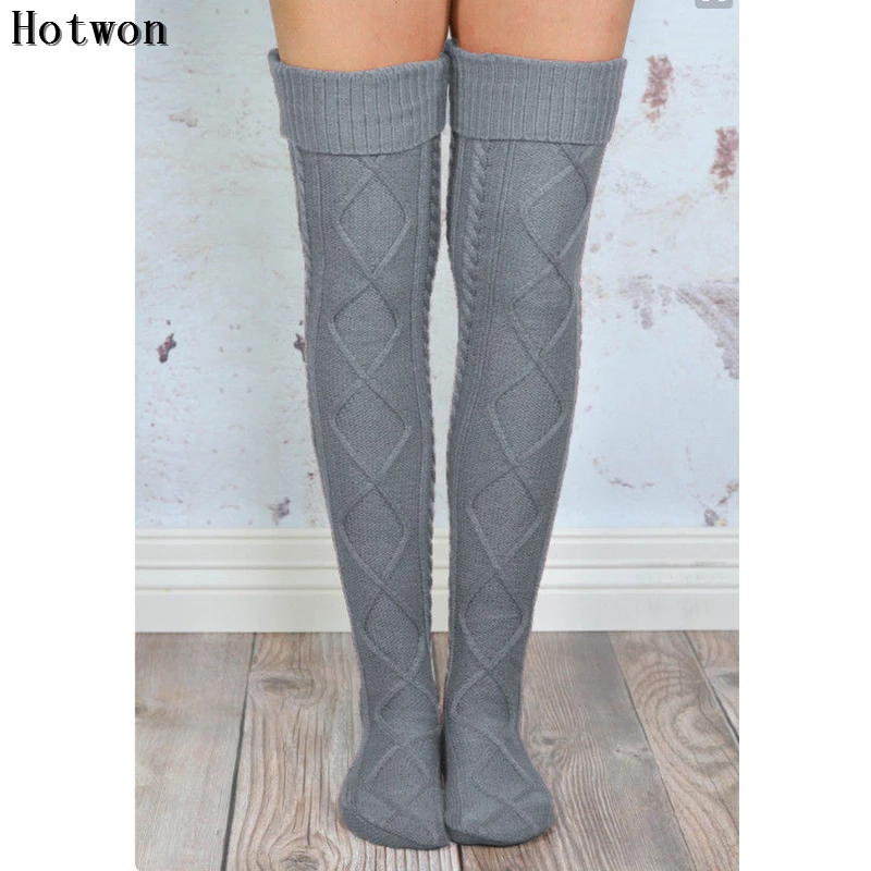 Осенне-зимние женские носки теплые модные облегающие высокие Длинные