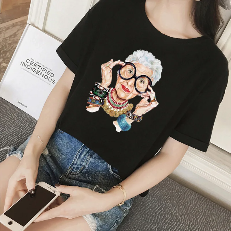 Новый Tumblr 2019 Летняя женская модная обувь для взрослых с принтом Футболка женщин