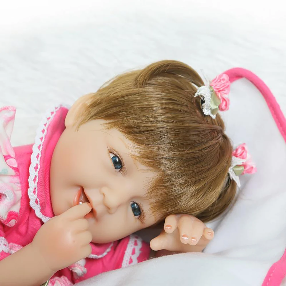 NPK Мода Reborn Baby Doll Реалистичная из мягкого силикона винил младенец девочка 40 см