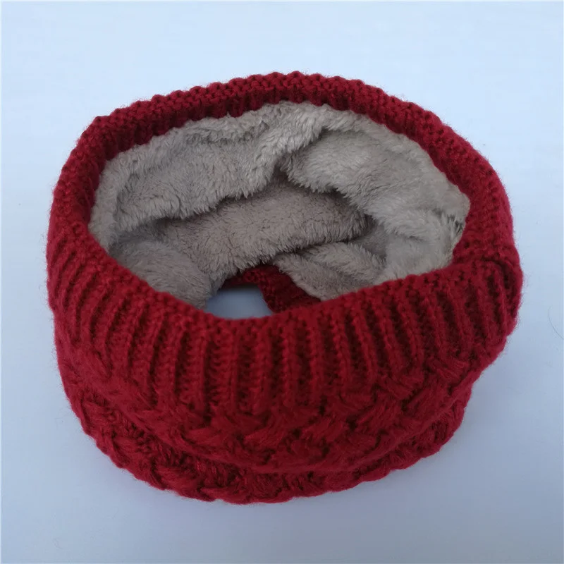 

New Winter Scarf Child For Women Children Boys Scarf Thickened Wool Collar Scarves Girls Neck Scarf Cotton Unisex