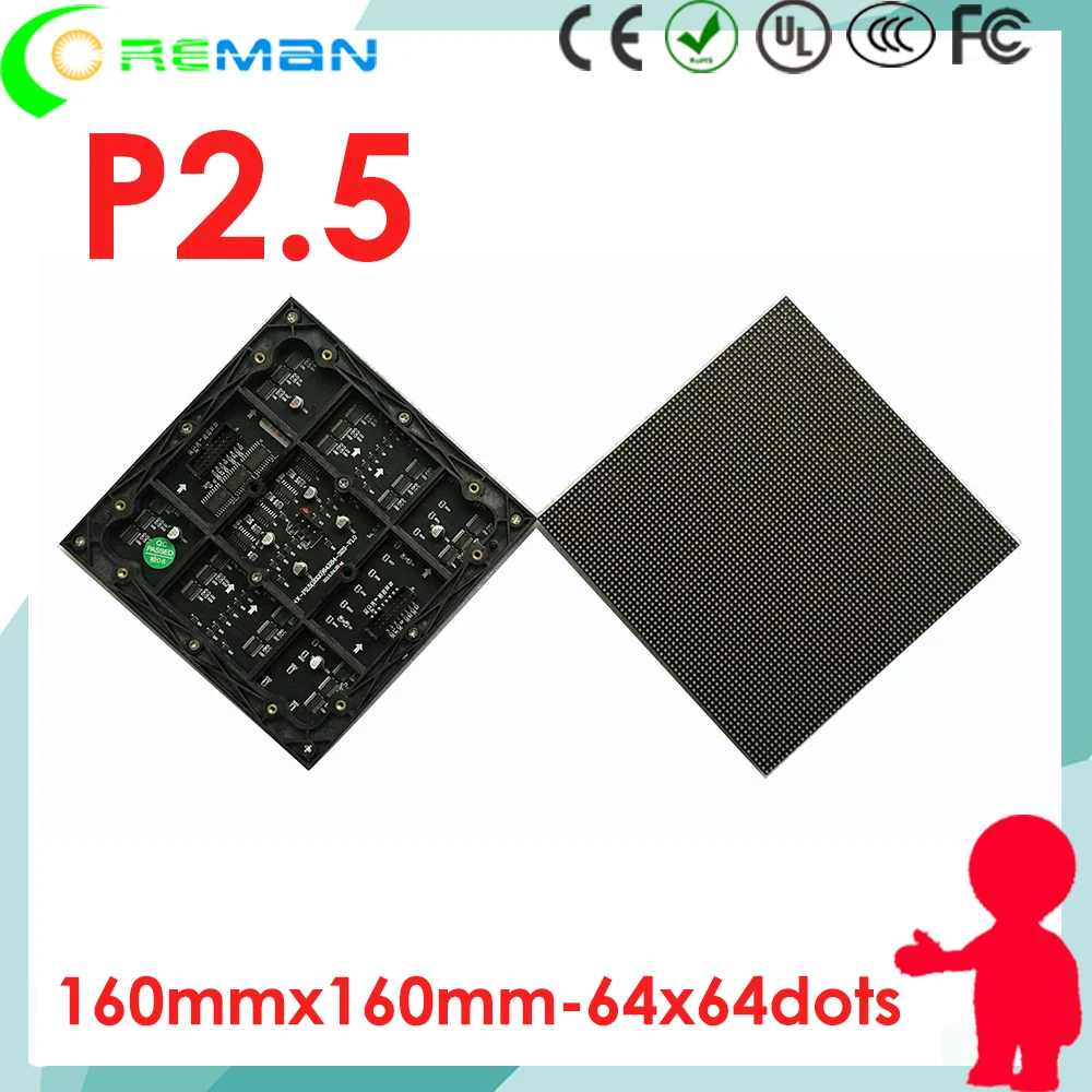 Настенный светодиодный модуль p2.5 для помещений CE UL HD smd2121 hub75 64x64 p3|led module p2.5|video
