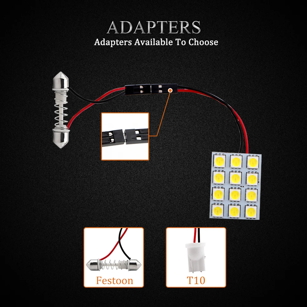 YM E Bright 2 шт белая панель автомобильный светильник s 12 SMD 5050 Светодиодный фестон