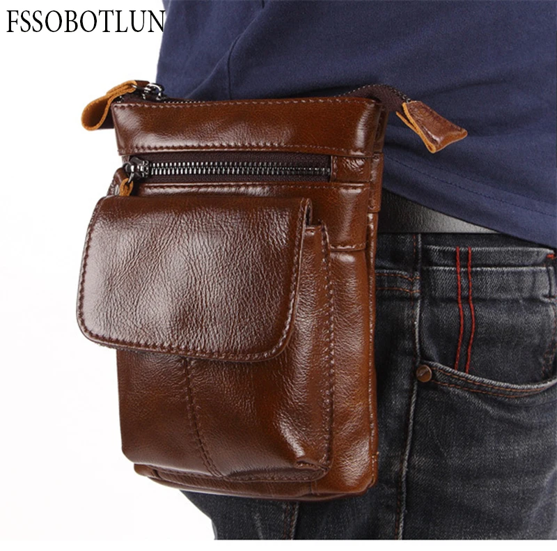 FSSOBOTLUN,For Ulefone X/T2 Pro/Power5/Power3S/Armor X/Gemini Men's Belt Waist Wallet Bag Genuine Leather Cover+Shoulder Strap