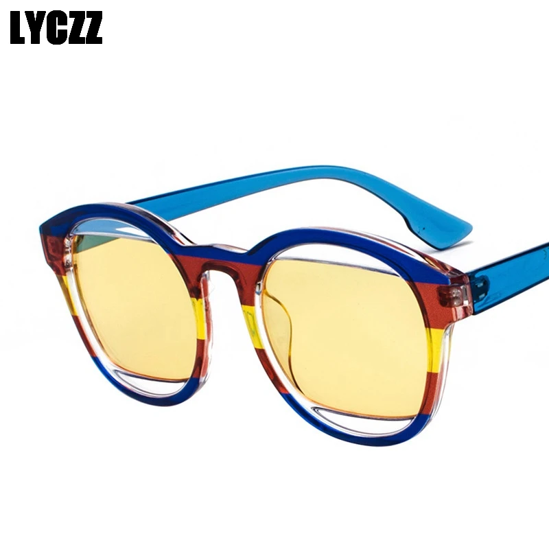 LYCZZ Harajuku флаг шаблон солнцезащитные очки для женщин Модный кошачий глаз