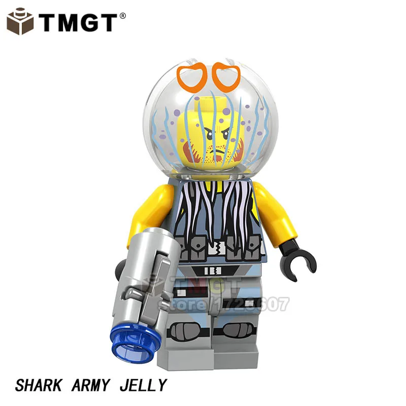 Одиночная Ninja Slithraa Snike Chokun Snappa Wu Shark Army Jelly четыре глаза Garmadon строительные блоки Подарочная игрушка для детей - Цвет: Серый