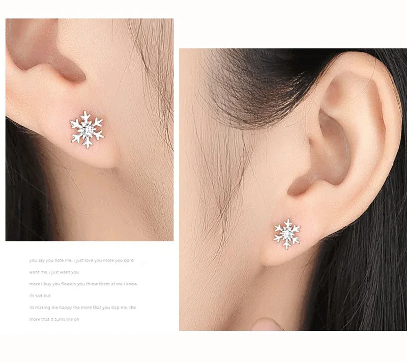 Женские серьги-гвоздики с кристаллами серебристого цвета | Украшения и