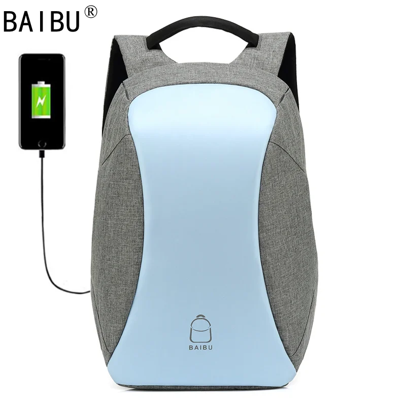 BAIBU женский рюкзак с защитой от кражи usb зарядка 15 6 для ноутбука